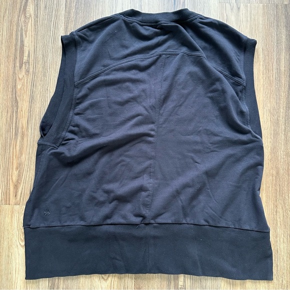 ATHLETA Black Retroterry V-Neck Sweatshirt Tee Plus Size 1X Minimalist Comfy - Picture 10 of 10